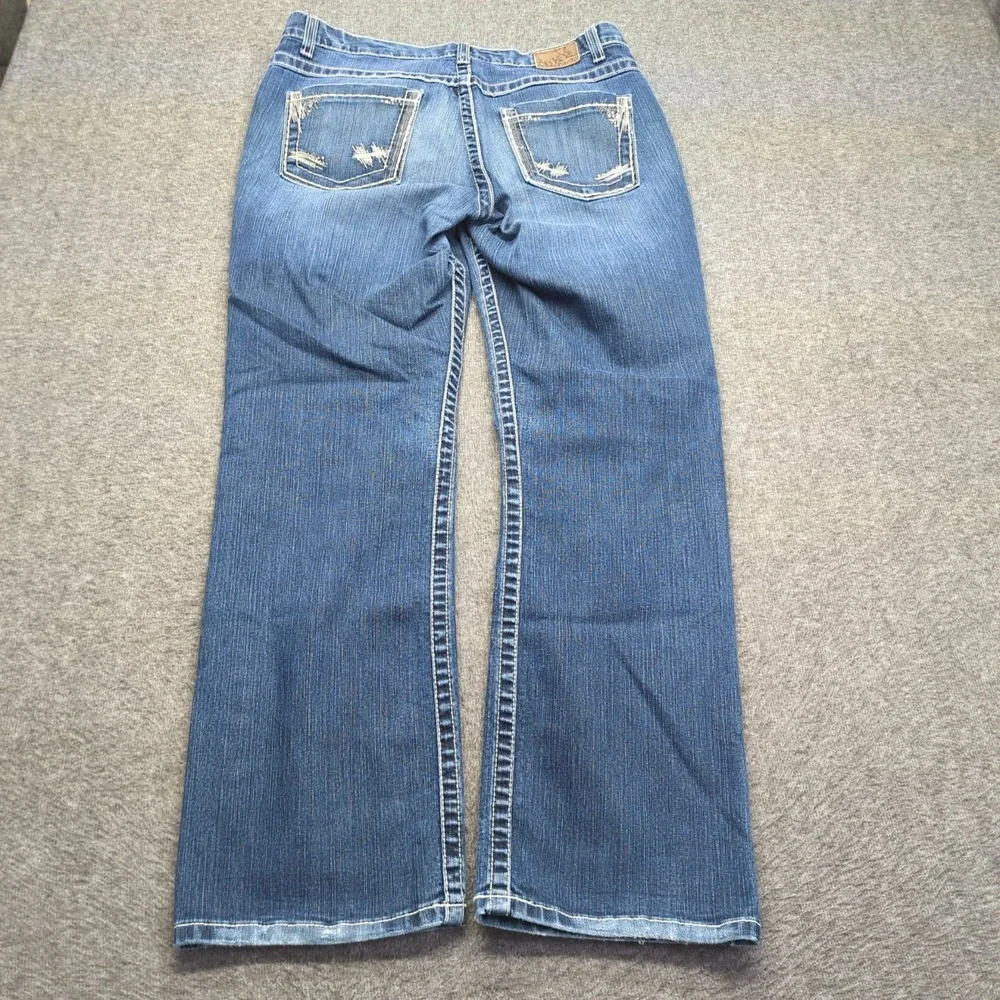 BKE‎ Jeans Womens 32 Blue Drew Boot Cut Western Cowgirl Stretch Faded Casual